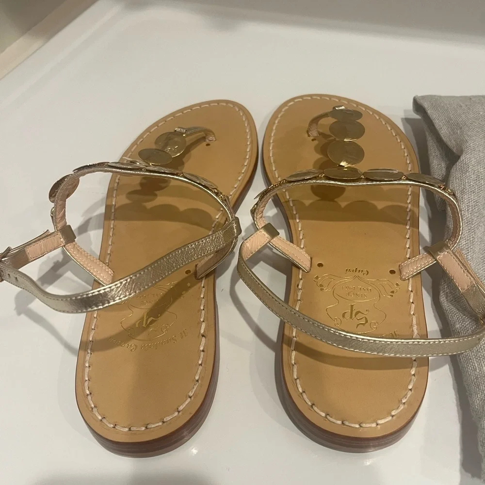 CAPRESE  sandals Gold Women's‎ made in Italy size 39